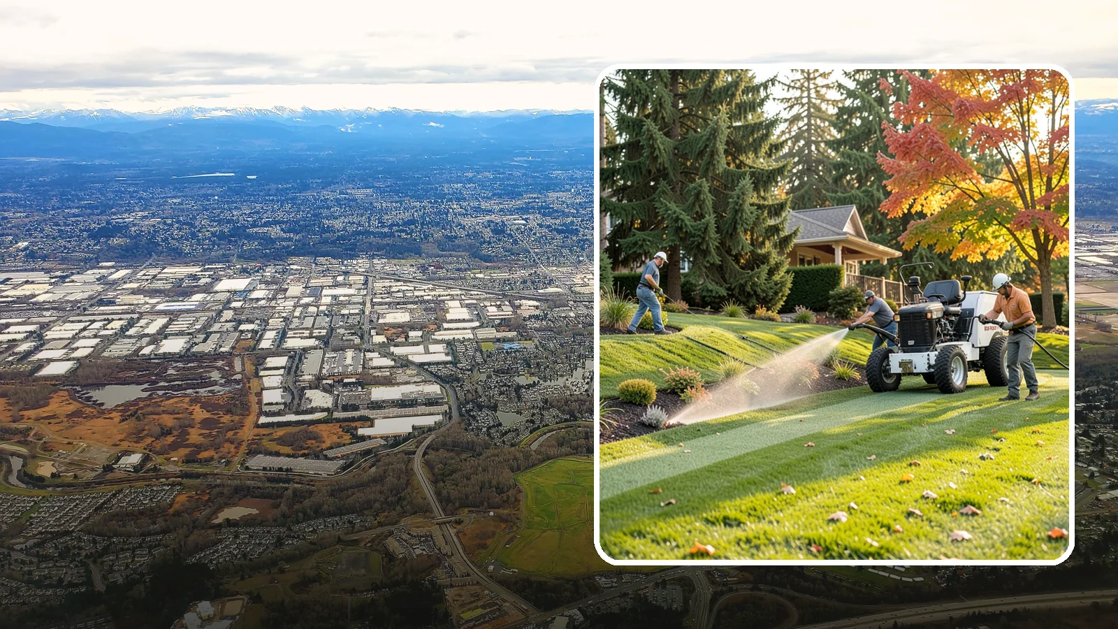 Hydroseeding in Kent, King County, WA - Fast, even lawn establishment using a sprayed slurry of seed, mulch, and nutrients - ideal for large areas and slopes.