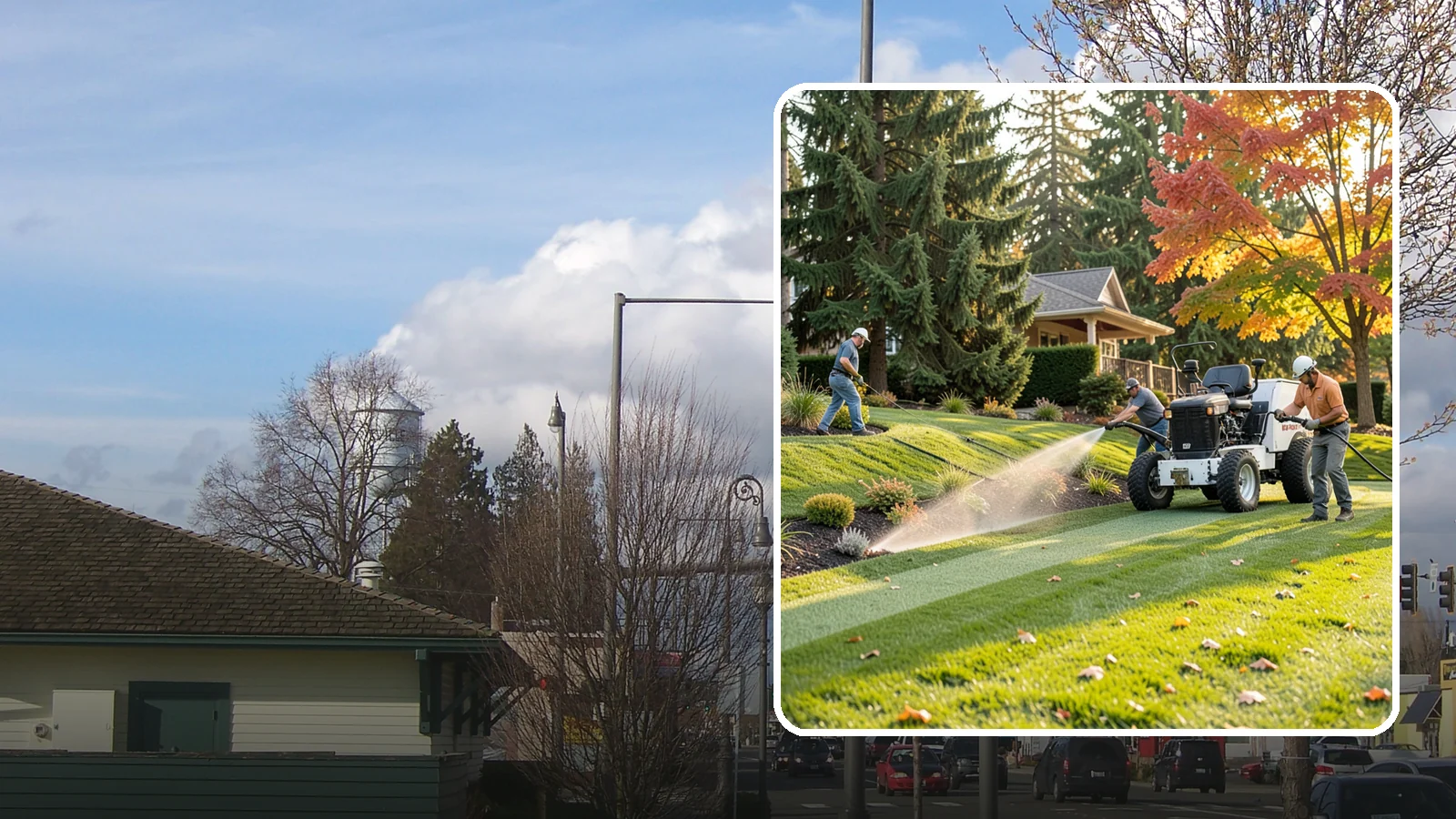 Hydroseeding in Marysville, Snohomish County, WA - Fast, even lawn establishment using a sprayed slurry of seed, mulch, and nutrients - ideal for large areas and slopes.