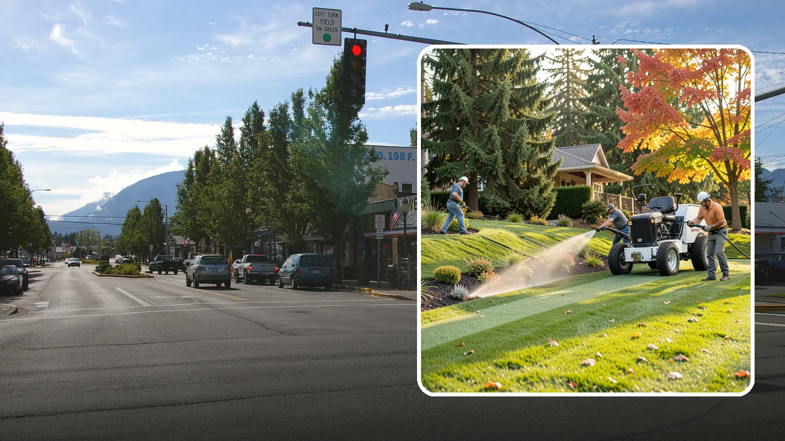 Hydroseeding in North Bend, King County, WA - Fast, even lawn establishment using a sprayed slurry of seed, mulch, and nutrients - ideal for large areas and slopes.