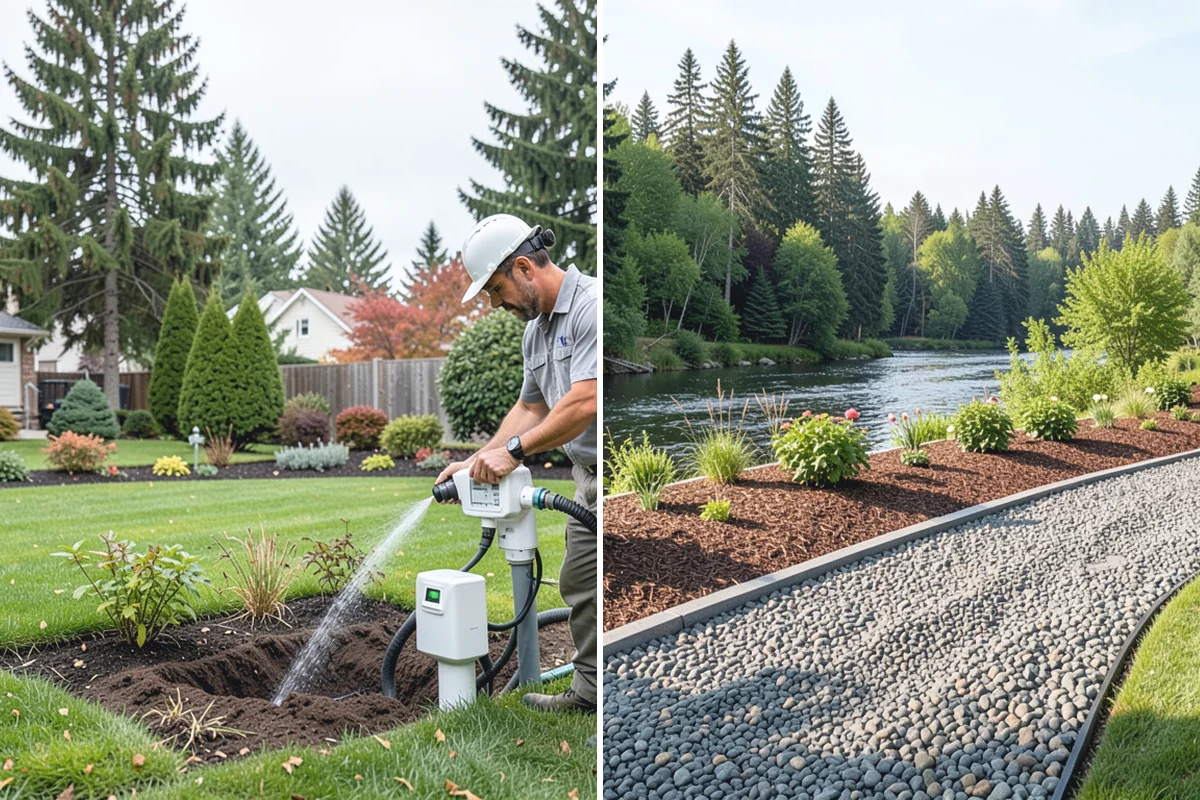 Hydroseeding in Renton, King County, WA - Clear and rough-grade the area