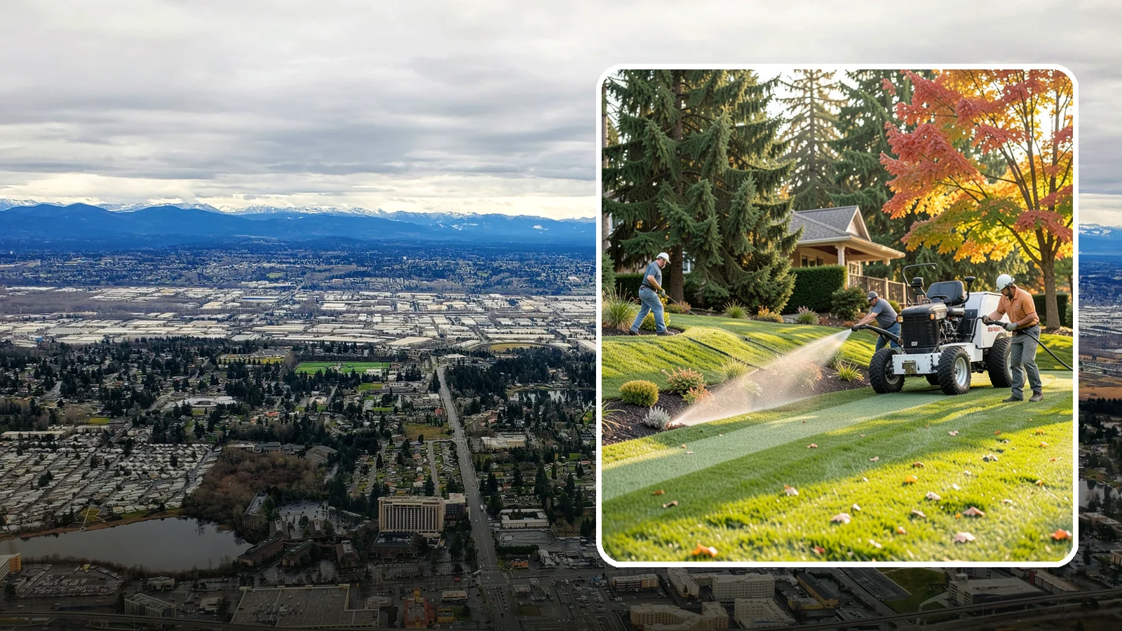 Hydroseeding in SeaTac, King County, WA - Fast, even lawn establishment using a sprayed slurry of seed, mulch, and nutrients - ideal for large areas and slopes.