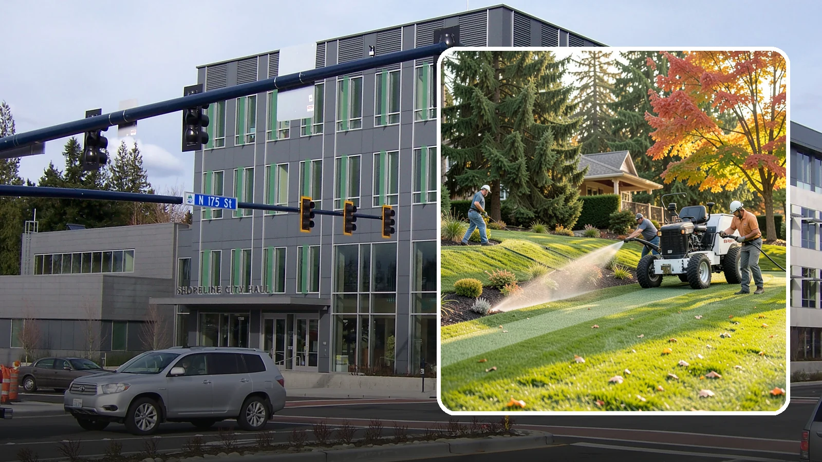 Hydroseeding in Shoreline, King County, WA - Fast, even lawn establishment using a sprayed slurry of seed, mulch, and nutrients - ideal for large areas and slopes.