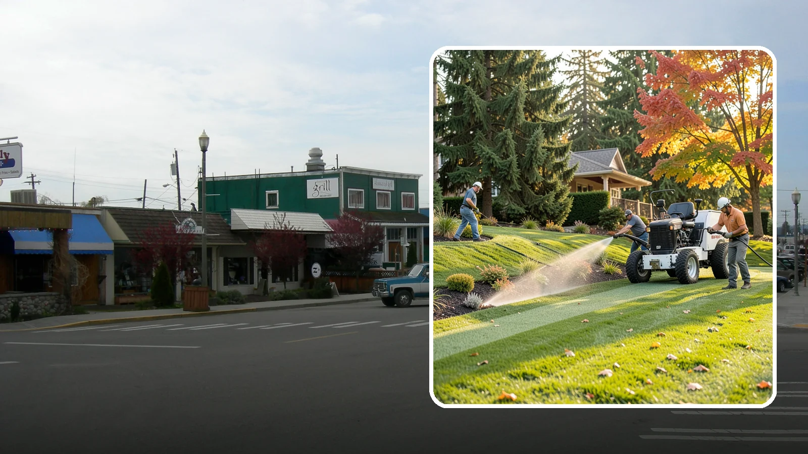 Hydroseeding in Stanwood, Snohomish County, WA - Fast, even lawn establishment using a sprayed slurry of seed, mulch, and nutrients - ideal for large areas and slopes.