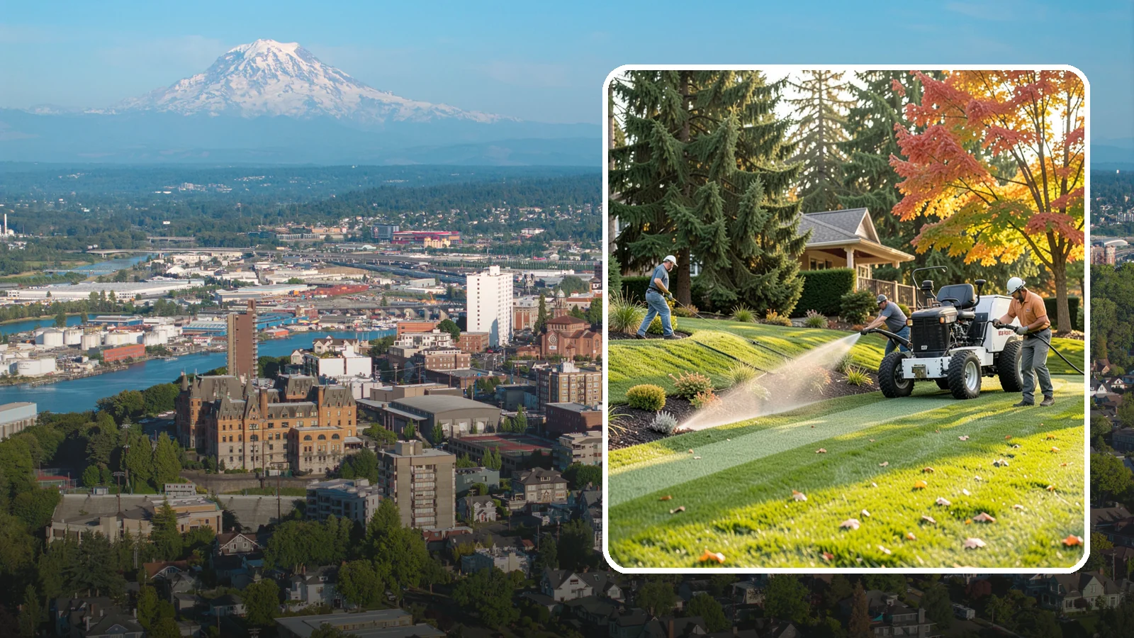 Hydroseeding in Tacoma, Pierce County, WA - Fast, even lawn establishment using a sprayed slurry of seed, mulch, and nutrients - ideal for large areas and slopes.