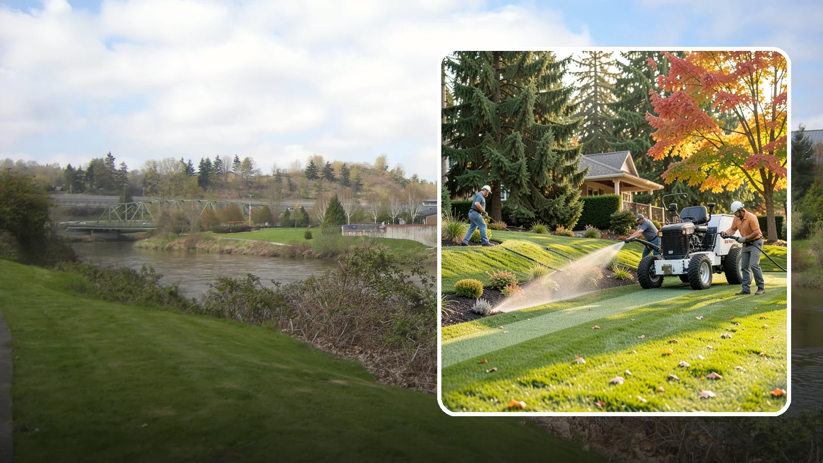 Hydroseeding in Tukwila, King County, WA - Fast, even lawn establishment using a sprayed slurry of seed, mulch, and nutrients - ideal for large areas and slopes.