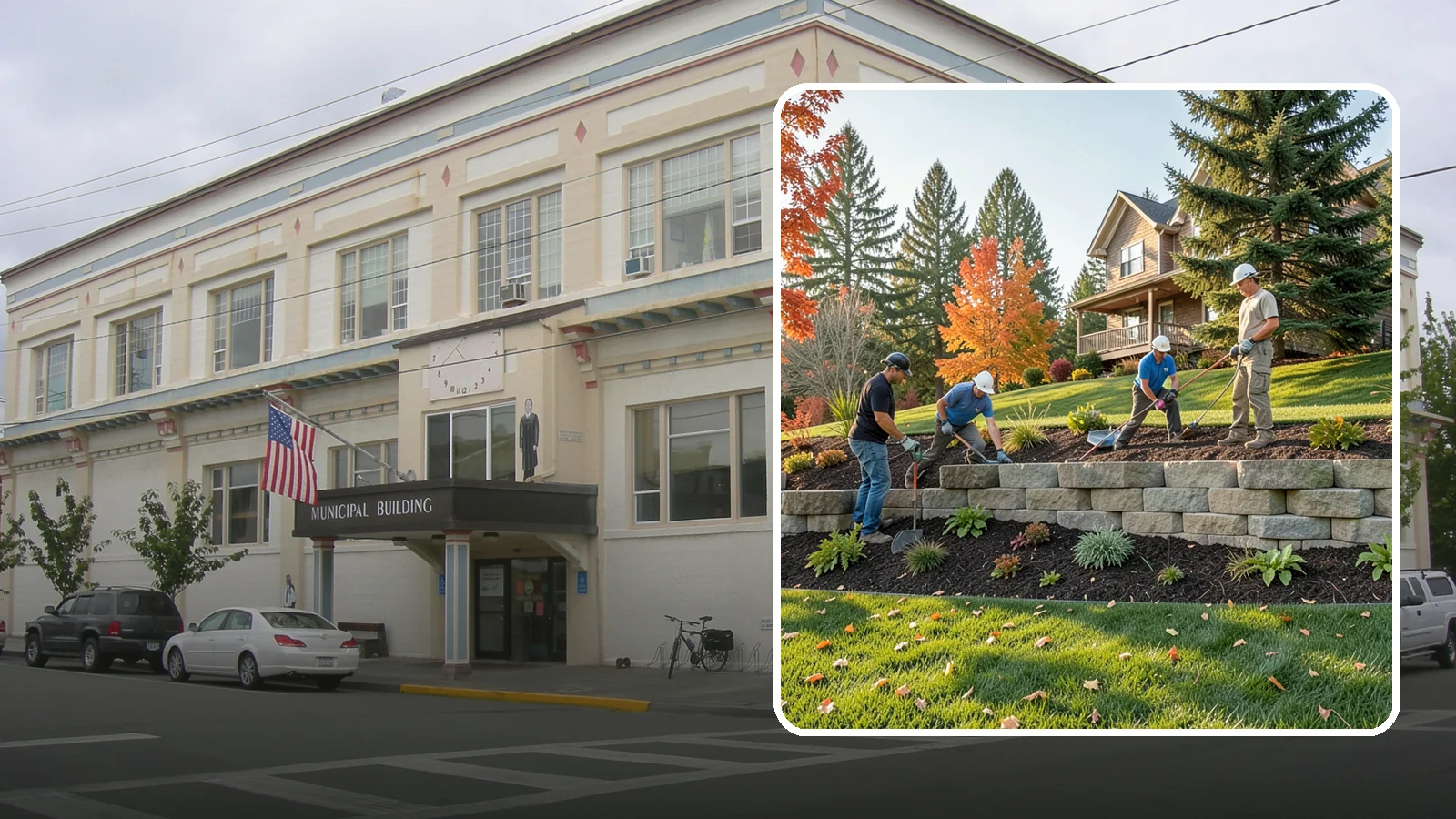 Interlocking Block Retaining Wall in Anacortes, Skagit County, WA - A DIY-friendly mortarless wall of self-aligning interlocking blocks that quickly stabilizes short slopes in Northwest landscapes.