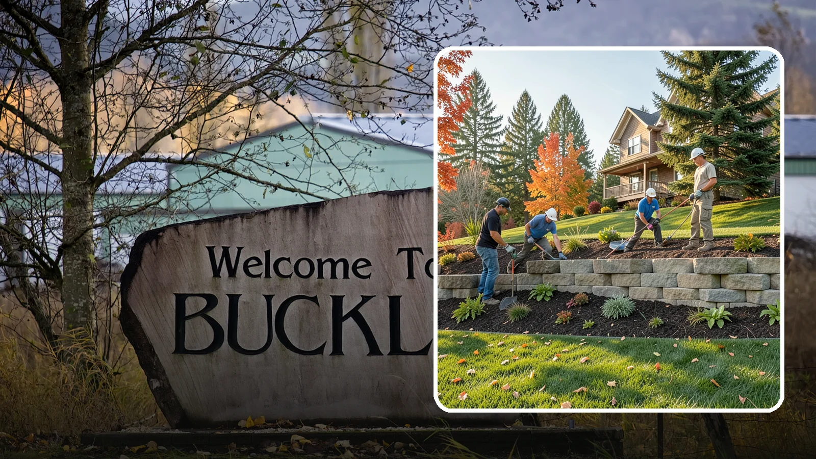 Interlocking Block Retaining Wall in Buckley, Pierce County, WA - A DIY-friendly mortarless wall of self-aligning interlocking blocks that quickly stabilizes short slopes in Northwest landscapes.