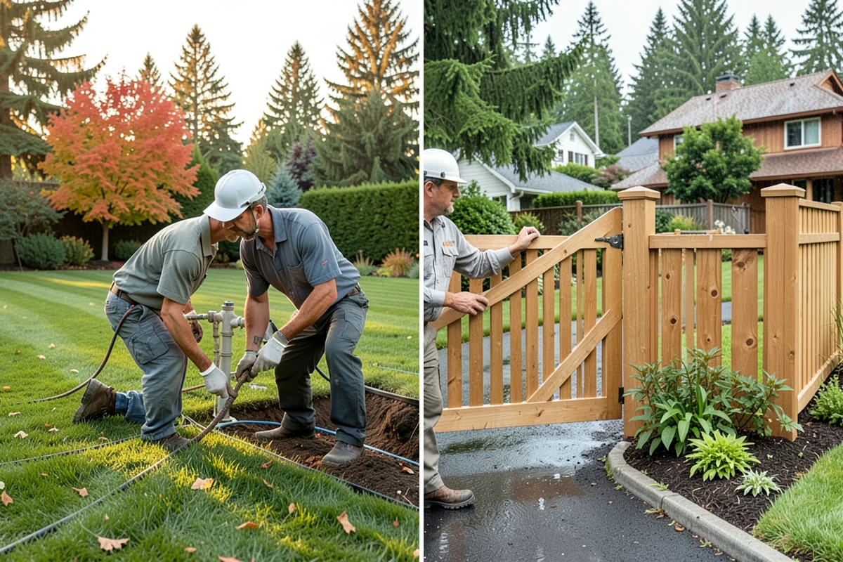 Interlocking Block Retaining Wall in Concrete, Skagit County, WA - Excavate and grade the slope