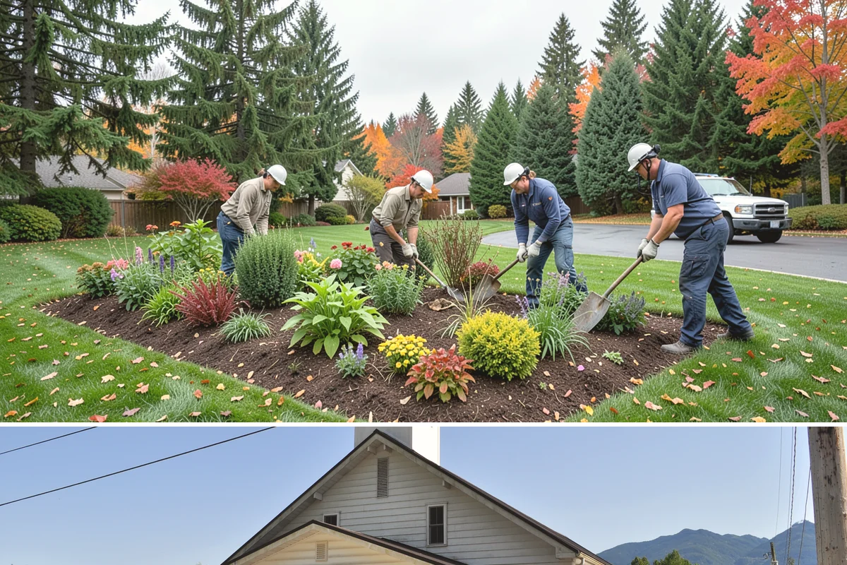 Interlocking Block Retaining Wall in Concrete, Skagit County, WA - Best installed in the drier spring through fall for easy compaction, though the block system builds well through much of the PNW...