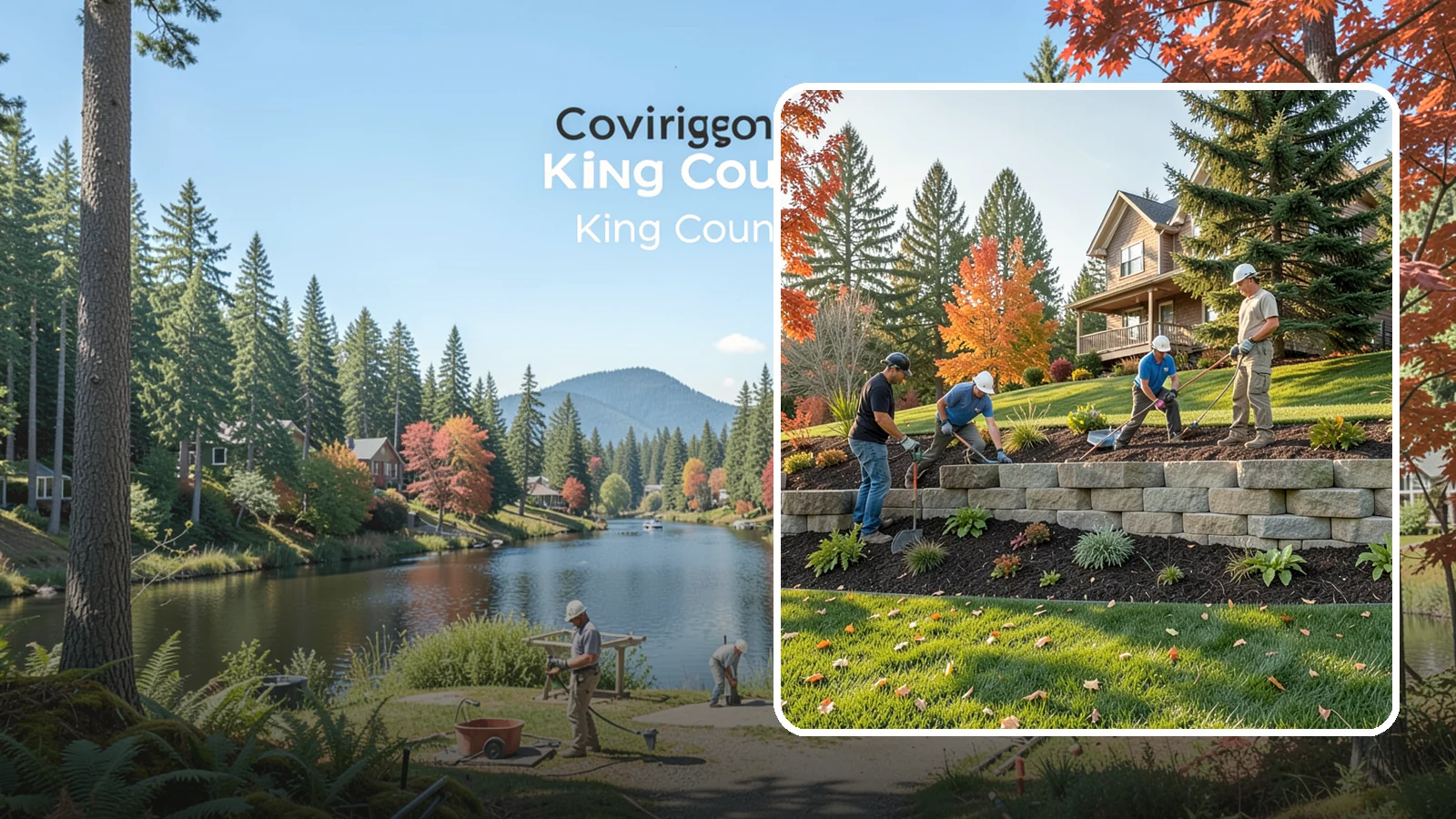 Interlocking Block Retaining Wall in Covington, King County, WA - A DIY-friendly mortarless wall of self-aligning interlocking blocks that quickly stabilizes short slopes in Northwest landscapes.