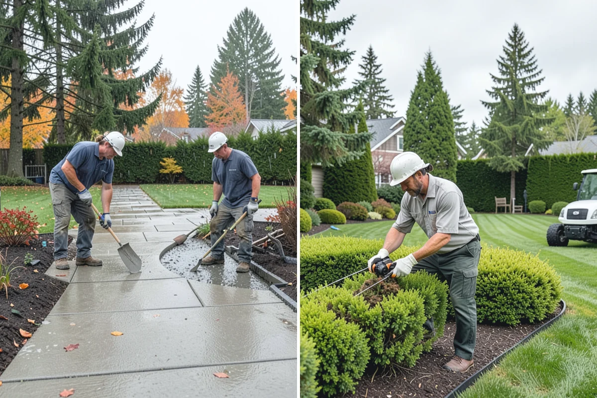 Interlocking Block Retaining Wall in Darrington, Snohomish County, WA - Excavate and grade the slope