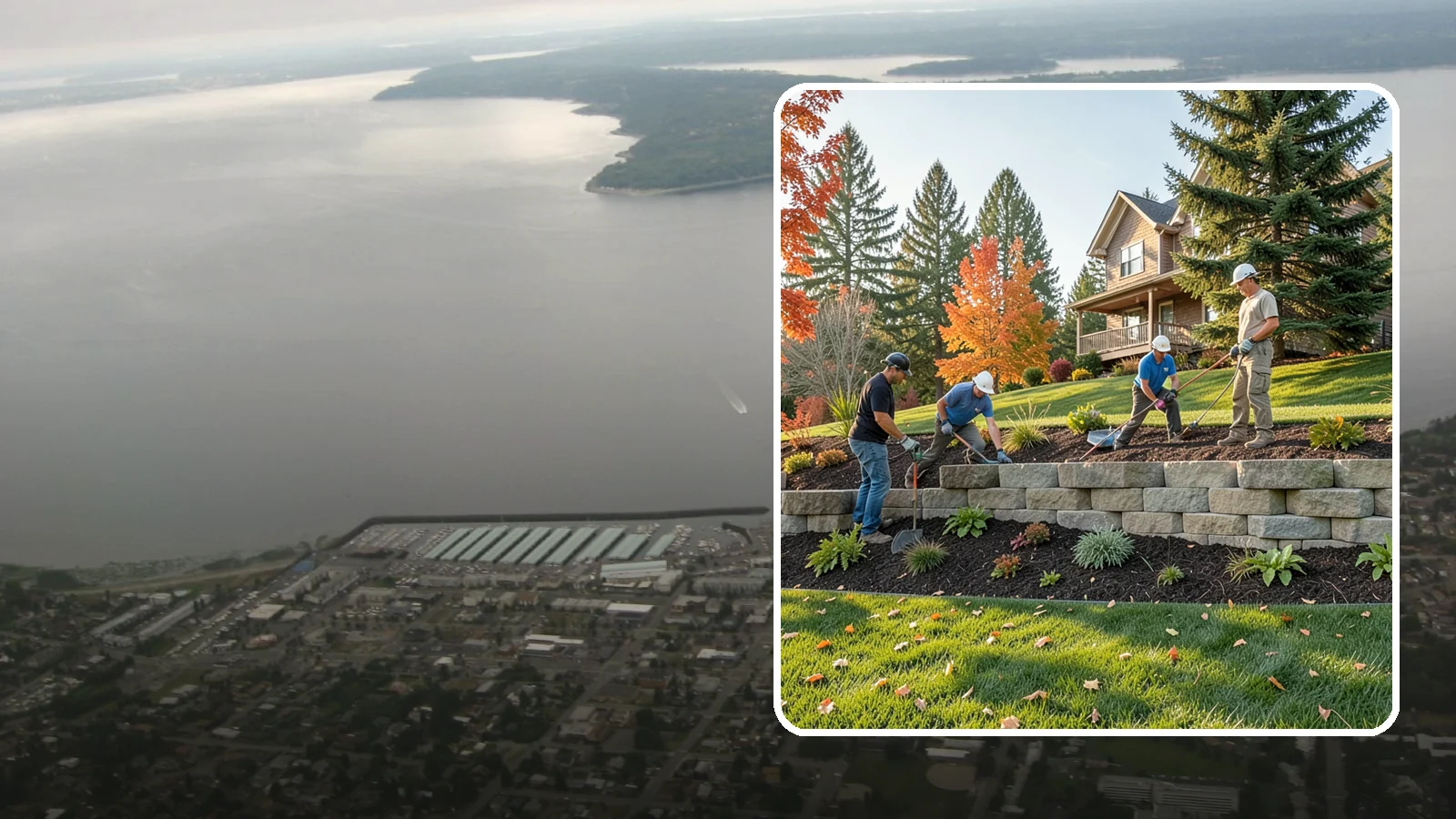 Interlocking Block Retaining Wall in Des Moines, King County, WA - A DIY-friendly mortarless wall of self-aligning interlocking blocks that quickly stabilizes short slopes in Northwest landscapes.