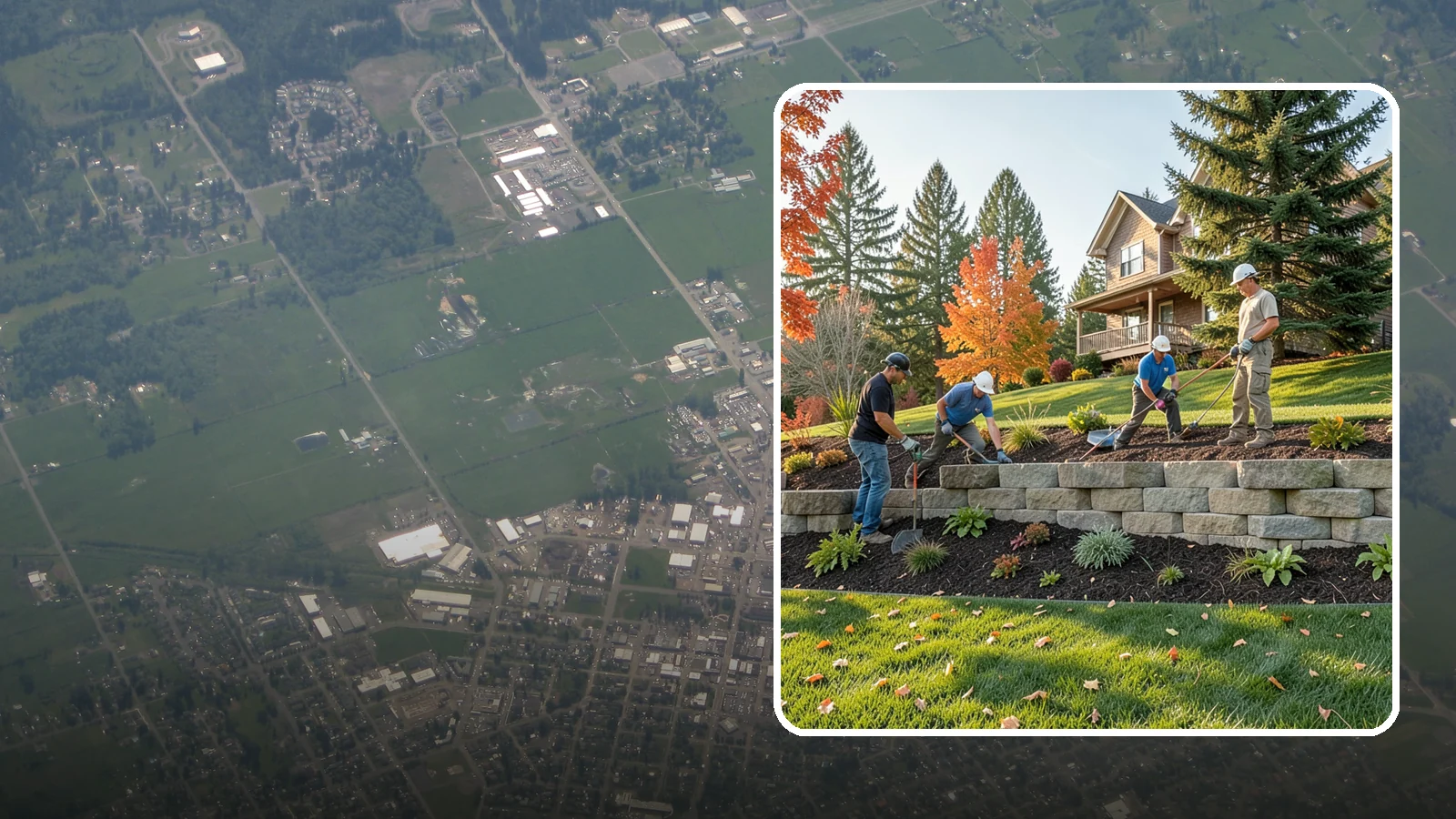 Interlocking Block Retaining Wall in Enumclaw, King County, WA - A DIY-friendly mortarless wall of self-aligning interlocking blocks that quickly stabilizes short slopes in Northwest landscapes.