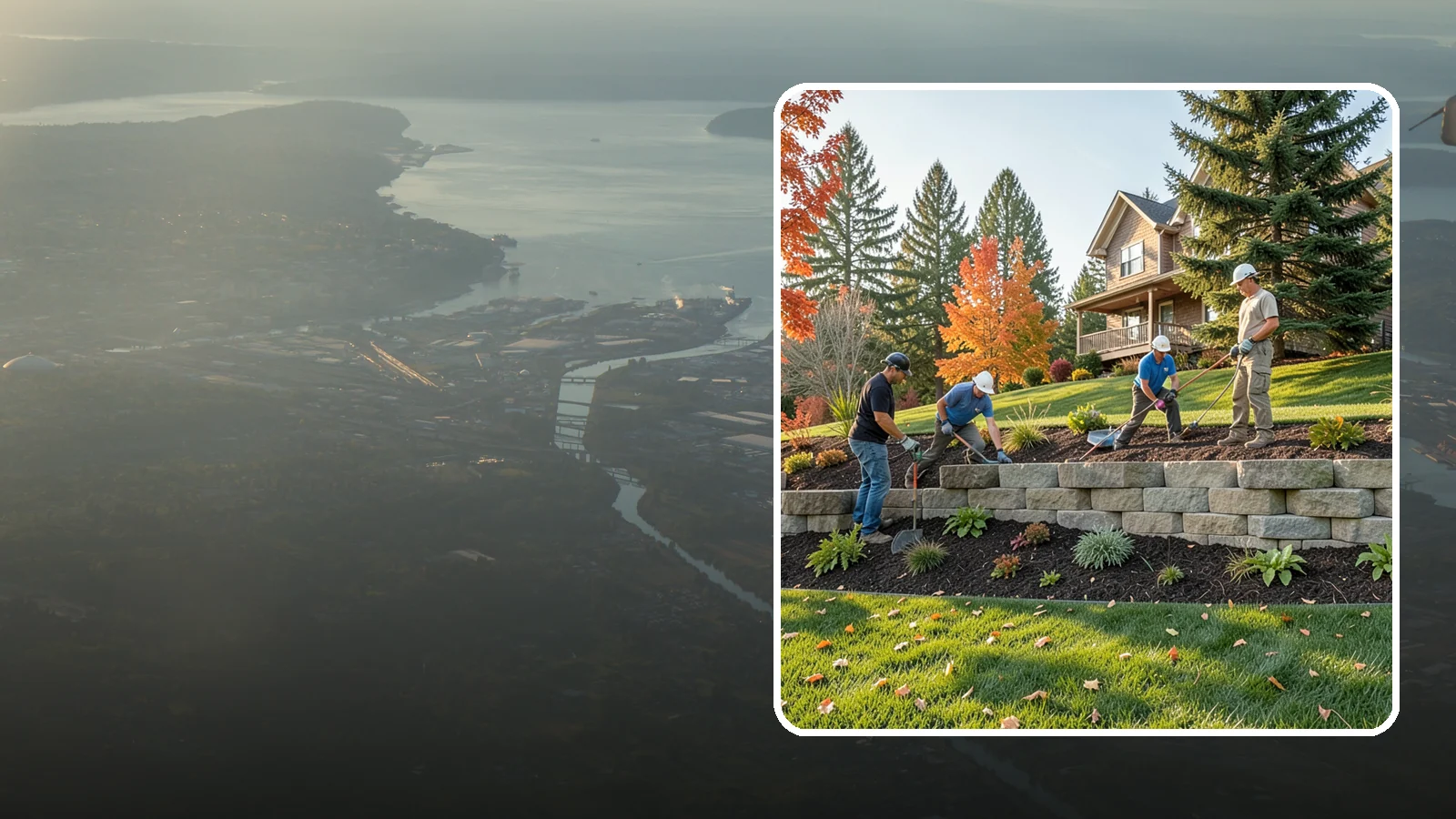 Interlocking Block Retaining Wall in Fife, Pierce County, WA - A DIY-friendly mortarless wall of self-aligning interlocking blocks that quickly stabilizes short slopes in Northwest landscapes.