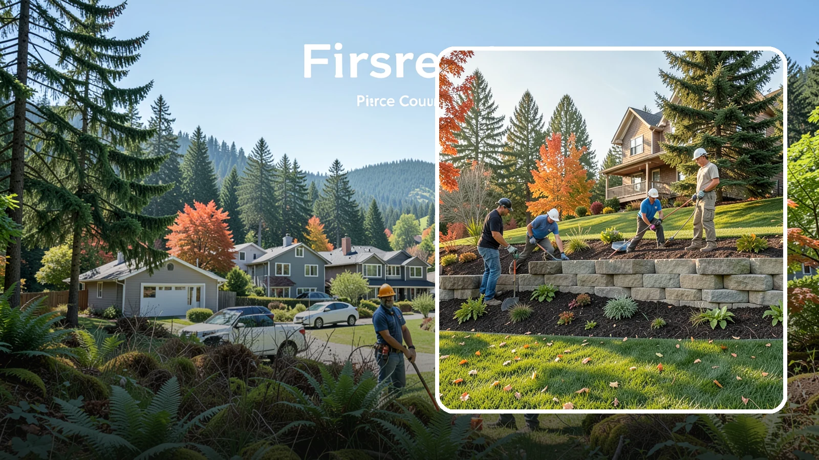 Interlocking Block Retaining Wall in Fircrest, Pierce County, WA - A DIY-friendly mortarless wall of self-aligning interlocking blocks that quickly stabilizes short slopes in Northwest landscapes.