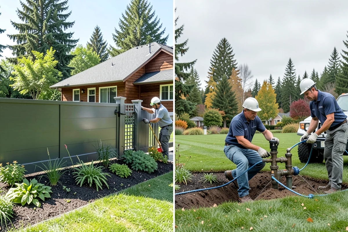 Interlocking Block Retaining Wall in Gig Harbor, Pierce County, WA - Excavate and grade the slope