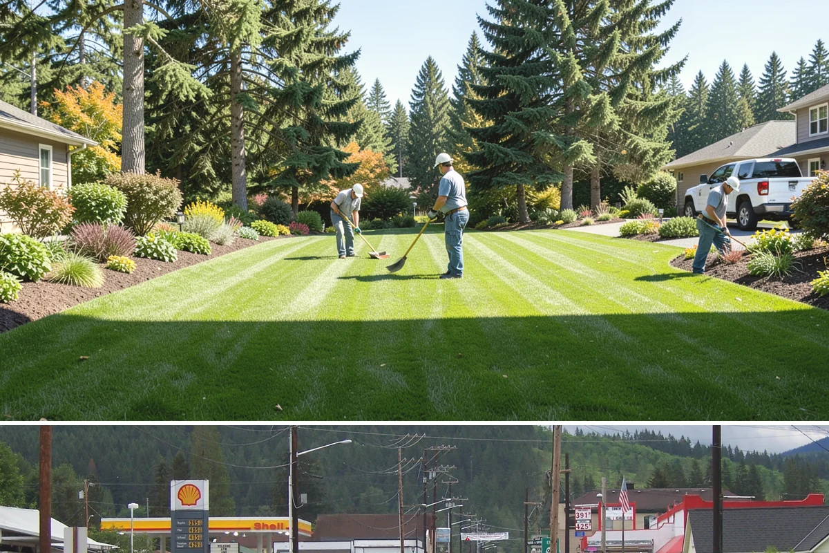Interlocking Block Retaining Wall in Granite Falls, Snohomish County, WA - Best installed in the drier spring through fall for easy compaction, though the block system builds well through much of the PNW...