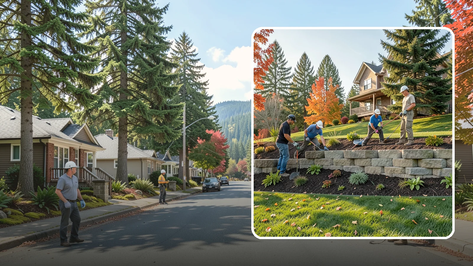 Interlocking Block Retaining Wall in Hunts Point, King County, WA - A DIY-friendly mortarless wall of self-aligning interlocking blocks that quickly stabilizes short slopes in Northwest landscapes.