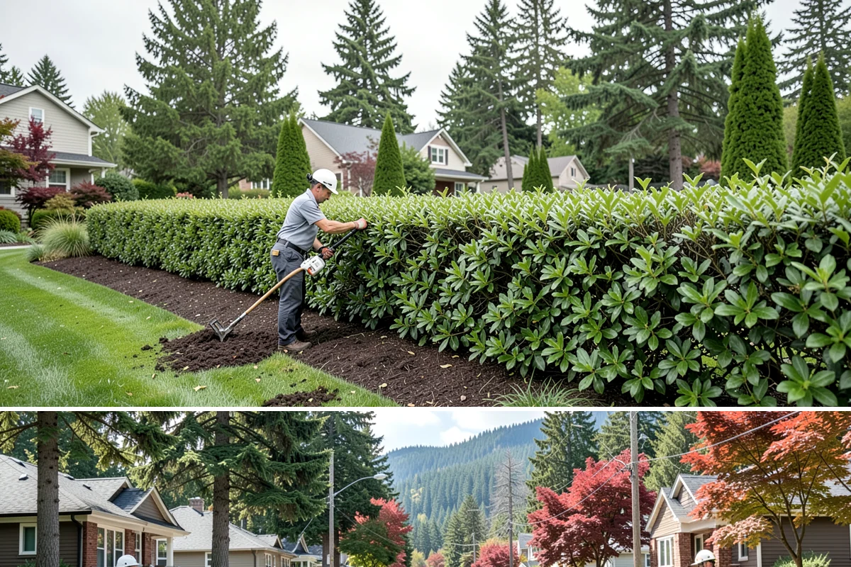 Interlocking Block Retaining Wall in Hunts Point, King County, WA - Best installed in the drier spring through fall for easy compaction, though the block system builds well through much of the PNW...