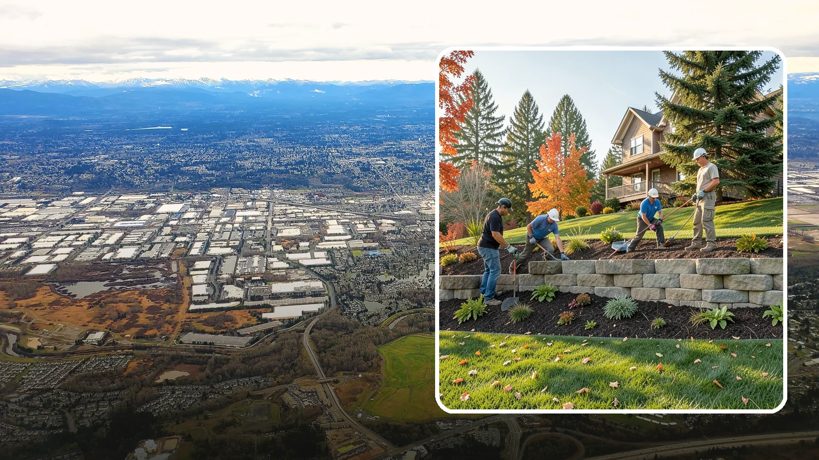 Interlocking Block Retaining Wall in Kent, King County, WA - A DIY-friendly mortarless wall of self-aligning interlocking blocks that quickly stabilizes short slopes in Northwest landscapes.