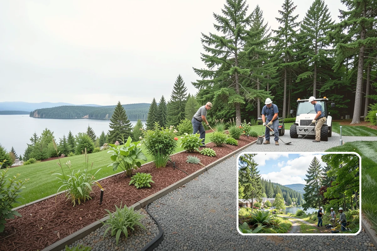 Interlocking Block Retaining Wall in Lake Forest Park, King County, WA - Fast, self-aligning installation