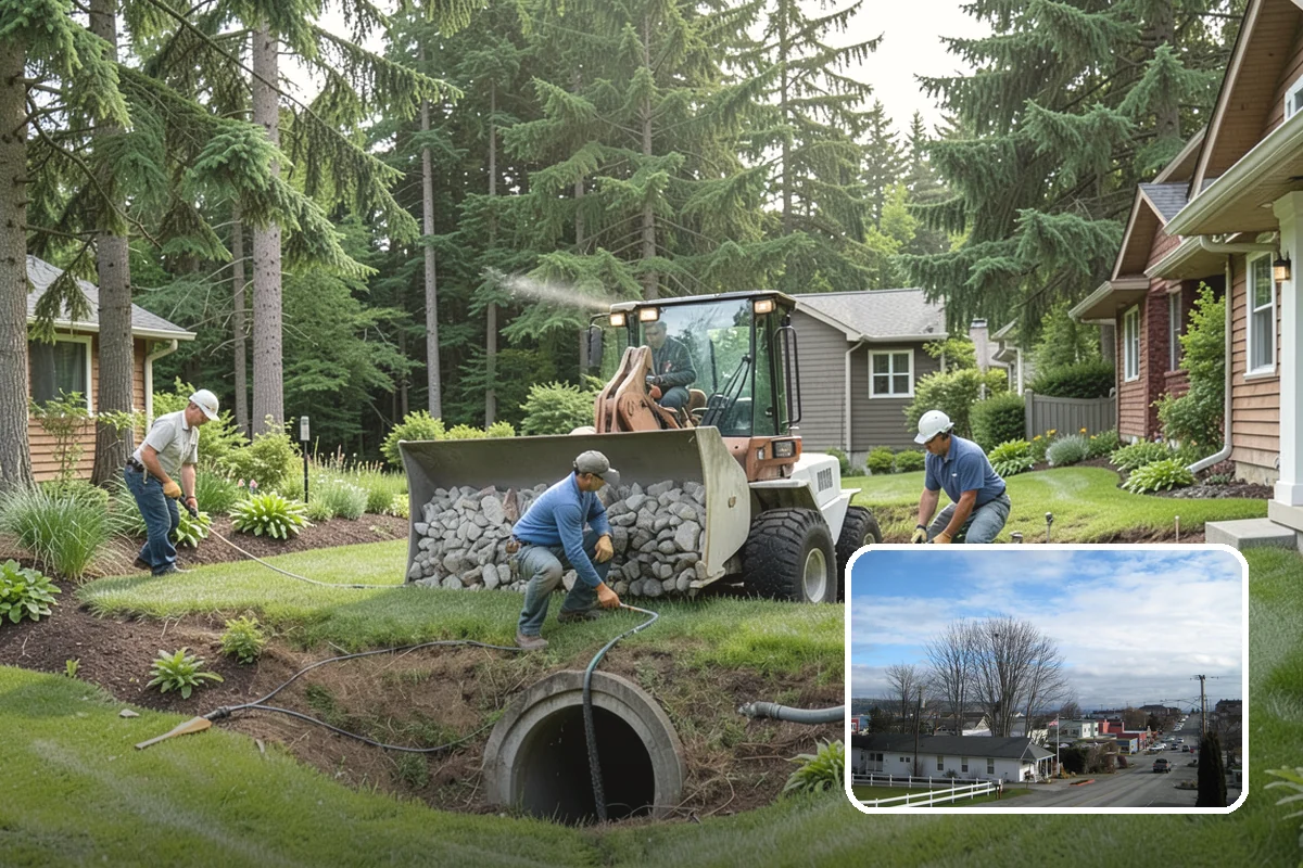 Interlocking Block Retaining Wall in Langley, Island County, WA - Fast, self-aligning installation