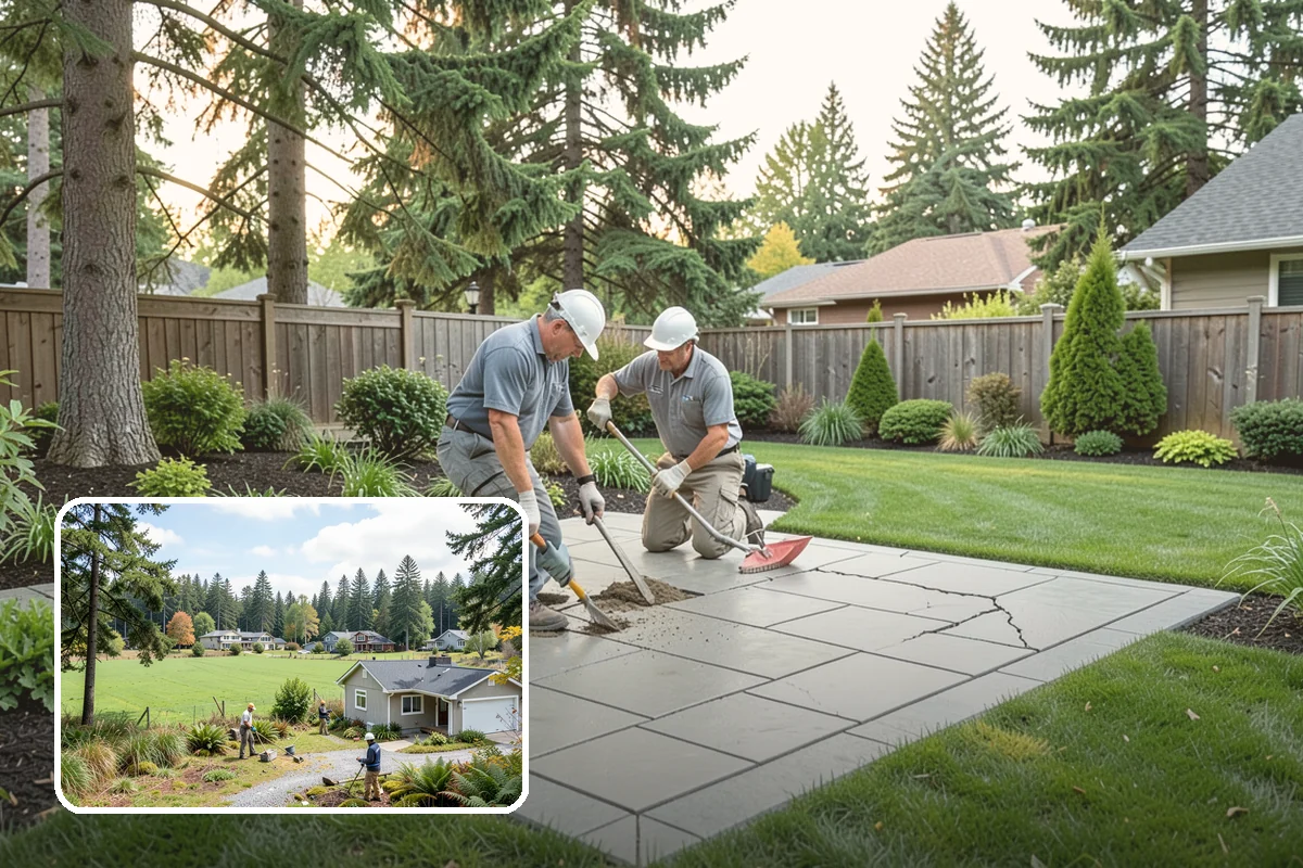 Interlocking Block Retaining Wall in Lyman, Skagit County, WA - Fast, self-aligning installation