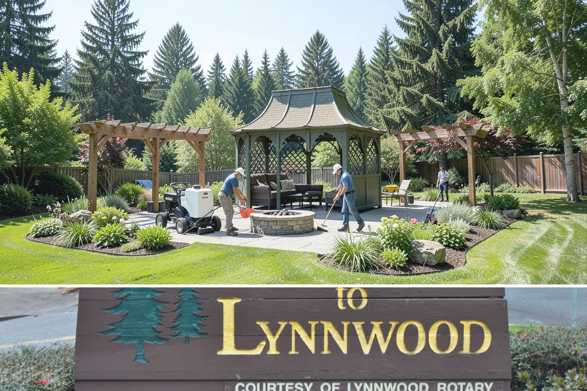 Interlocking Block Retaining Wall in Lynnwood, Snohomish County, WA - Best installed in the drier spring through fall for easy compaction, though the block system builds well through much of the PNW...