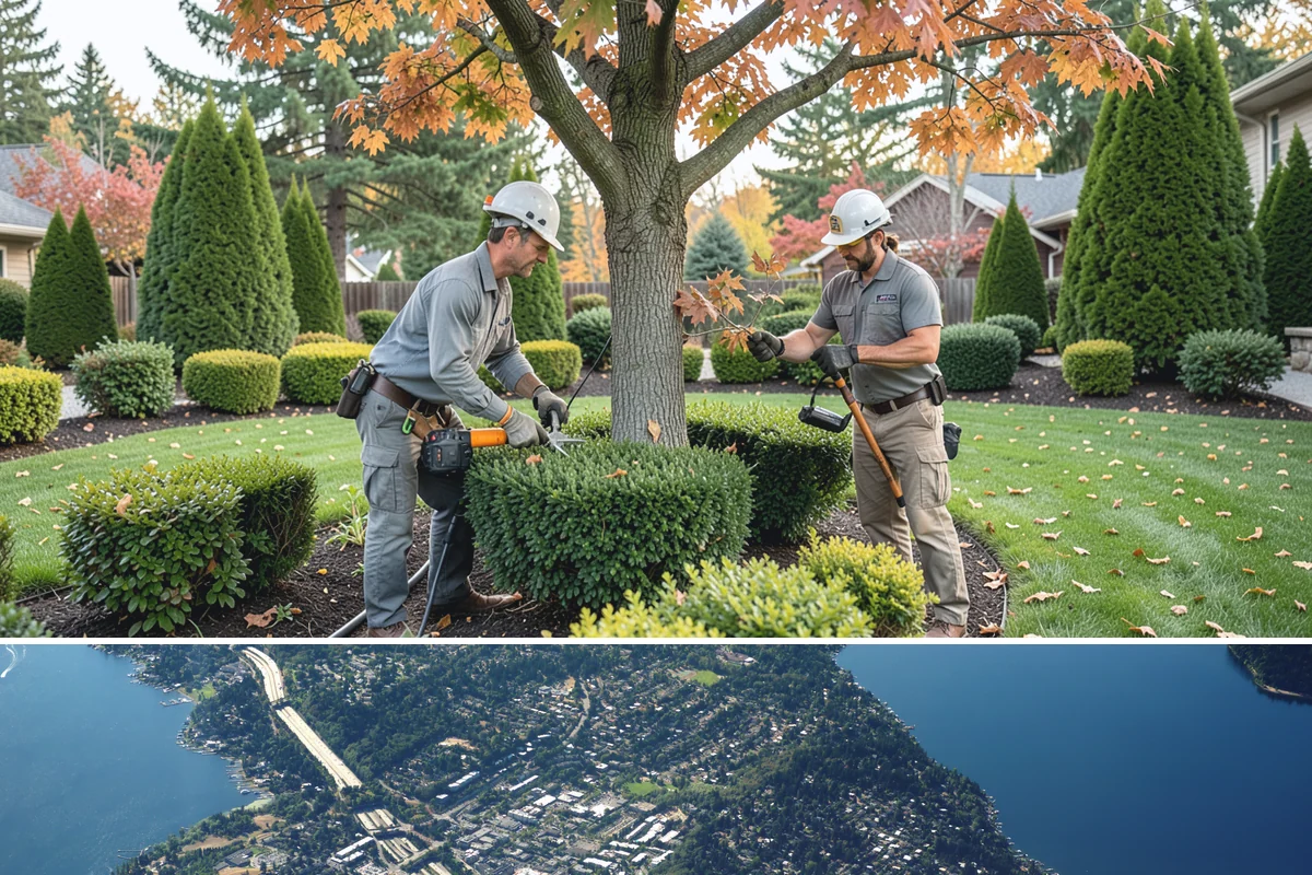 Interlocking Block Retaining Wall in Mercer Island, King County, WA - Best installed in the drier spring through fall for easy compaction, though the block system builds well through much of the PNW...