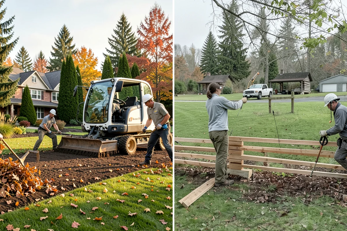 Interlocking Block Retaining Wall in Normandy Park, King County, WA - Excavate and grade the slope