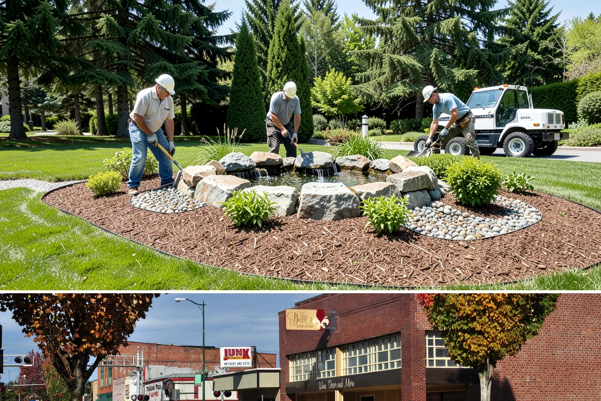 Interlocking Block Retaining Wall in Puyallup, Pierce County, WA - Best installed in the drier spring through fall for easy compaction, though the block system builds well through much of the PNW...