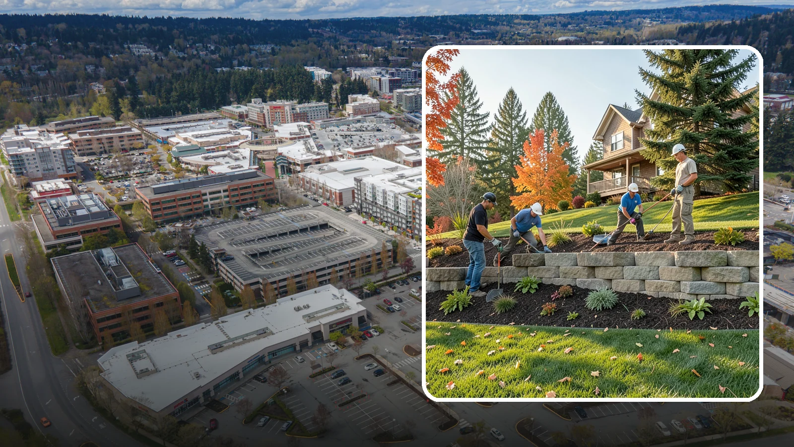 Interlocking Block Retaining Wall in Redmond, King County, WA - A DIY-friendly mortarless wall of self-aligning interlocking blocks that quickly stabilizes short slopes in Northwest landscapes.