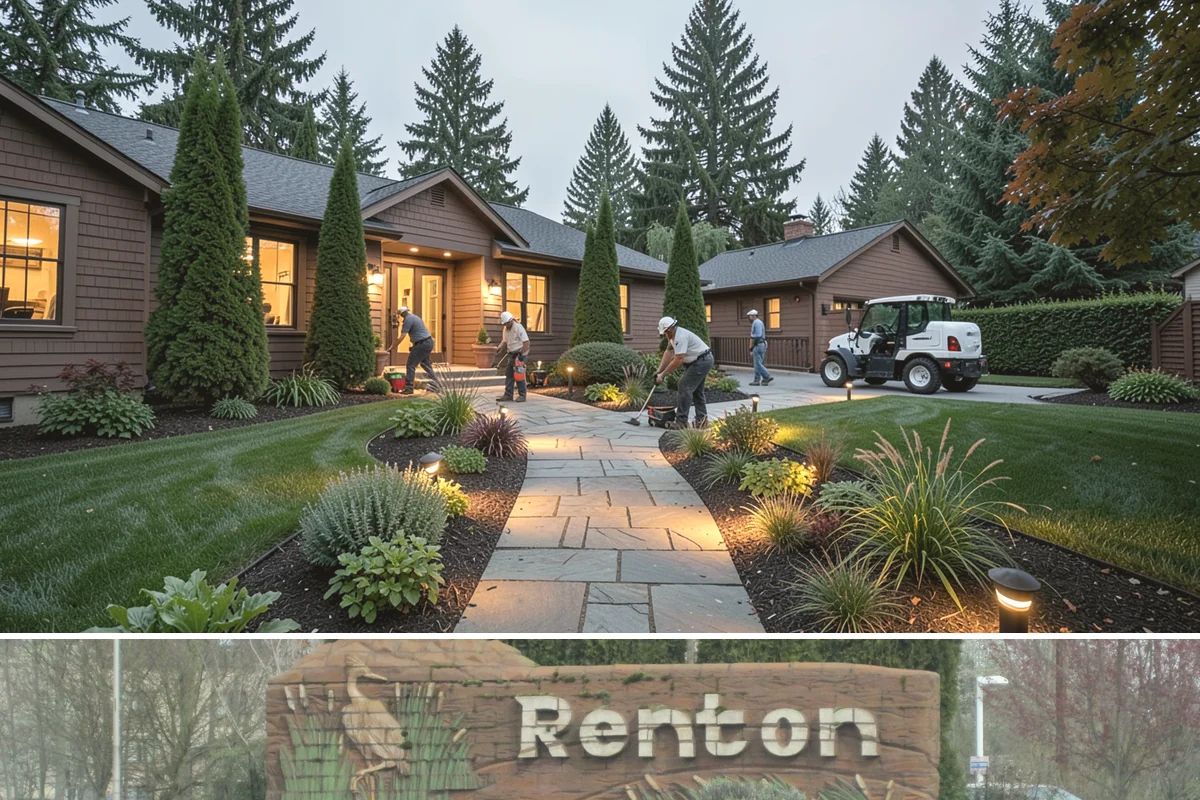 Interlocking Block Retaining Wall in Renton, King County, WA - Best installed in the drier spring through fall for easy compaction, though the block system builds well through much of the PNW...