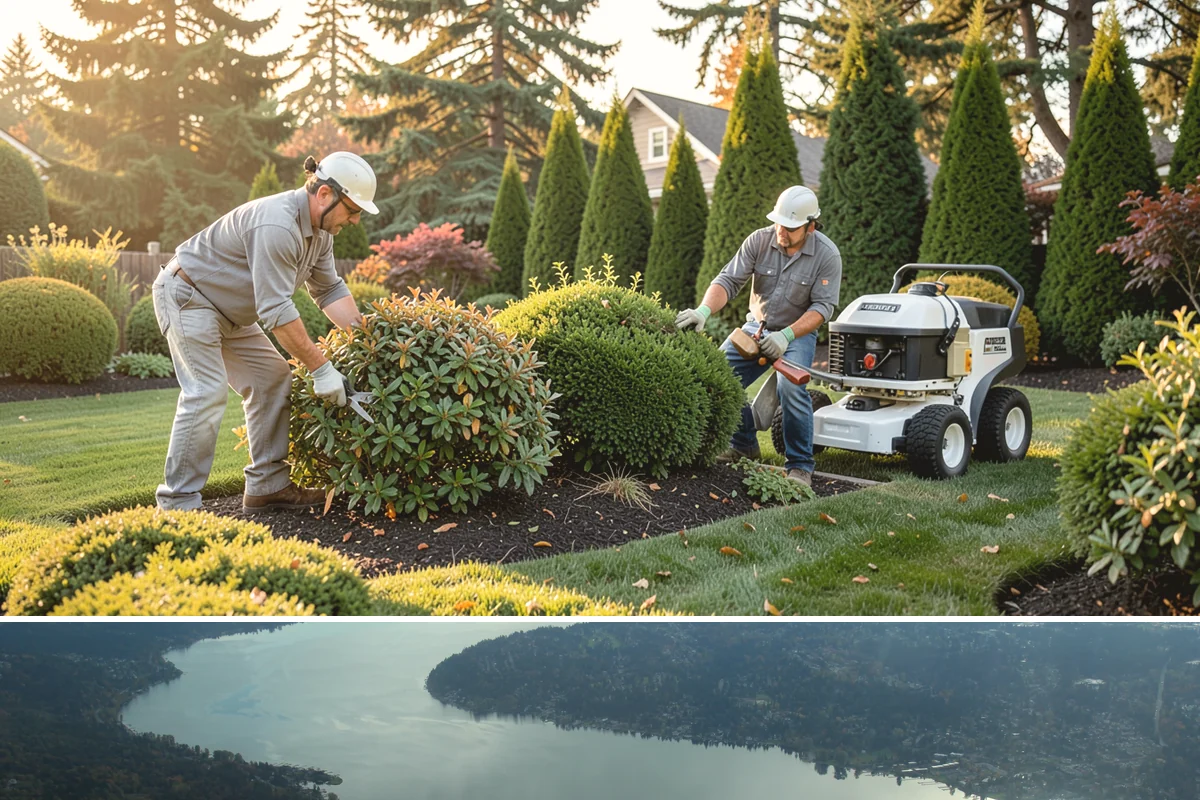 Interlocking Block Retaining Wall in Sammamish, King County, WA - Best installed in the drier spring through fall for easy compaction, though the block system builds well through much of the PNW...