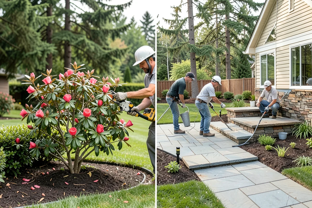 Interlocking Block Retaining Wall in SeaTac, King County, WA - Excavate and grade the slope