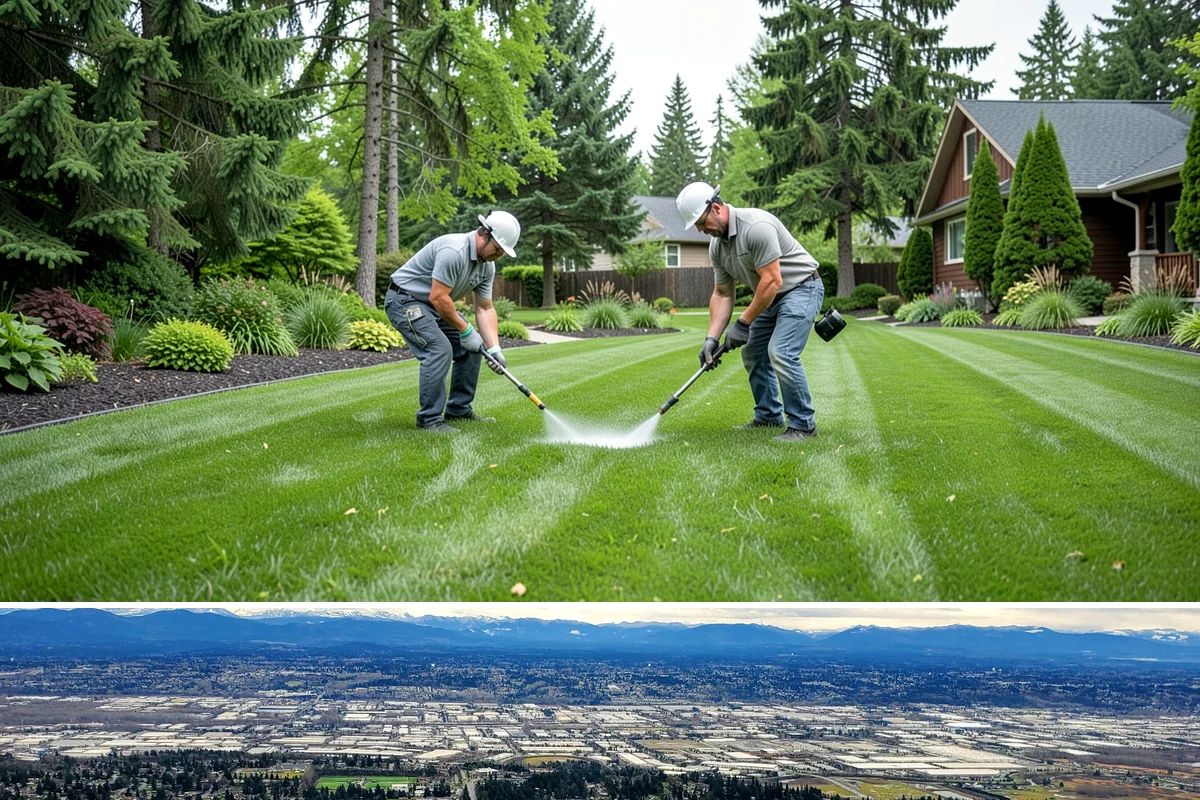Interlocking Block Retaining Wall in SeaTac, King County, WA - Best installed in the drier spring through fall for easy compaction, though the block system builds well through much of the PNW...