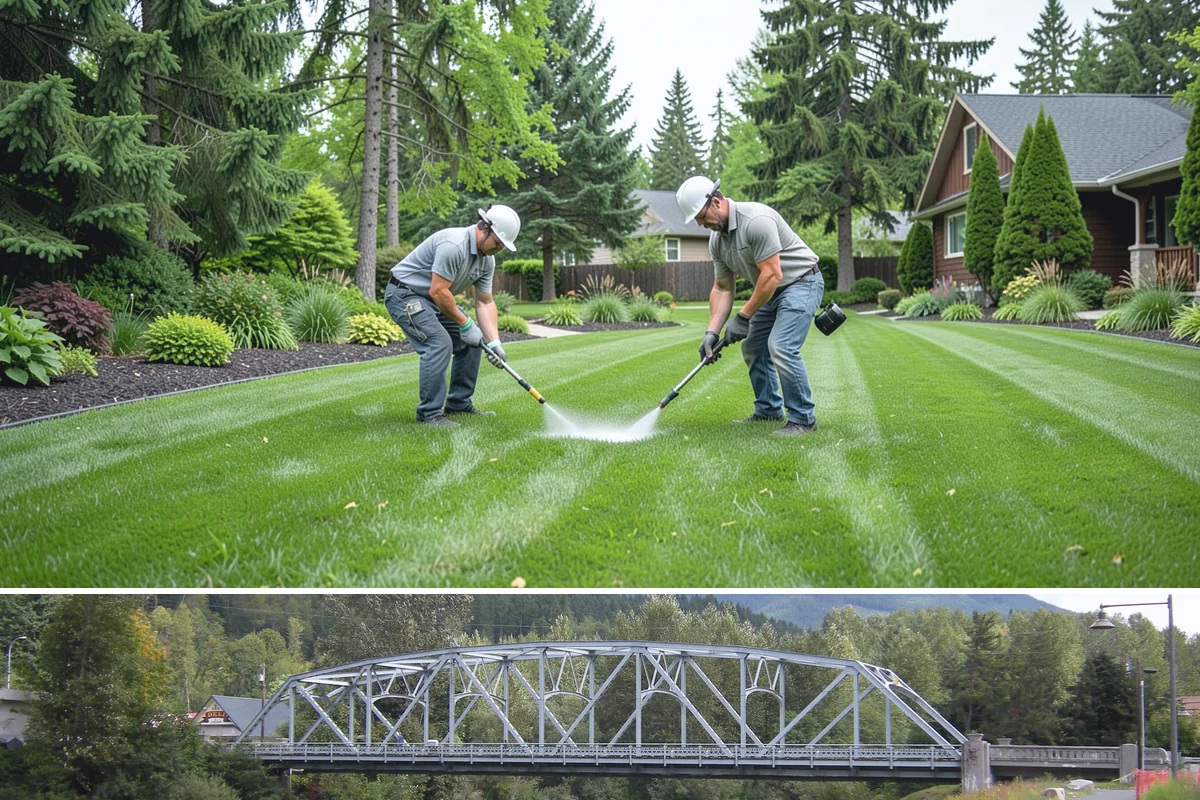 Interlocking Block Retaining Wall in Skykomish, King County, WA - Best installed in the drier spring through fall for easy compaction, though the block system builds well through much of the PNW...