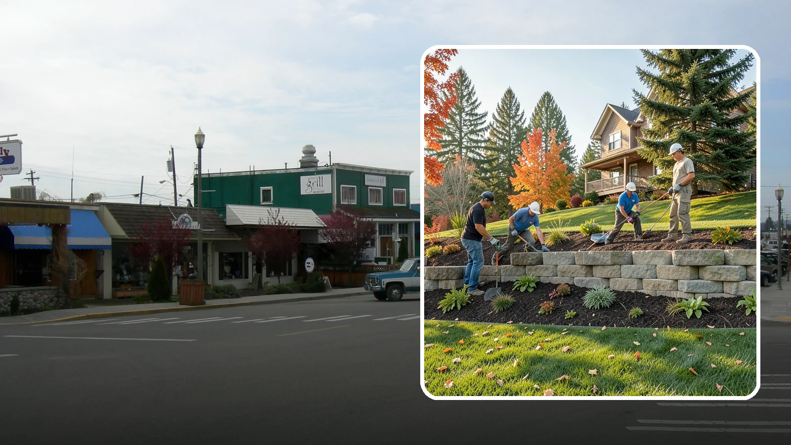 Interlocking Block Retaining Wall in Stanwood, Snohomish County, WA - A DIY-friendly mortarless wall of self-aligning interlocking blocks that quickly stabilizes short slopes in Northwest landscapes.