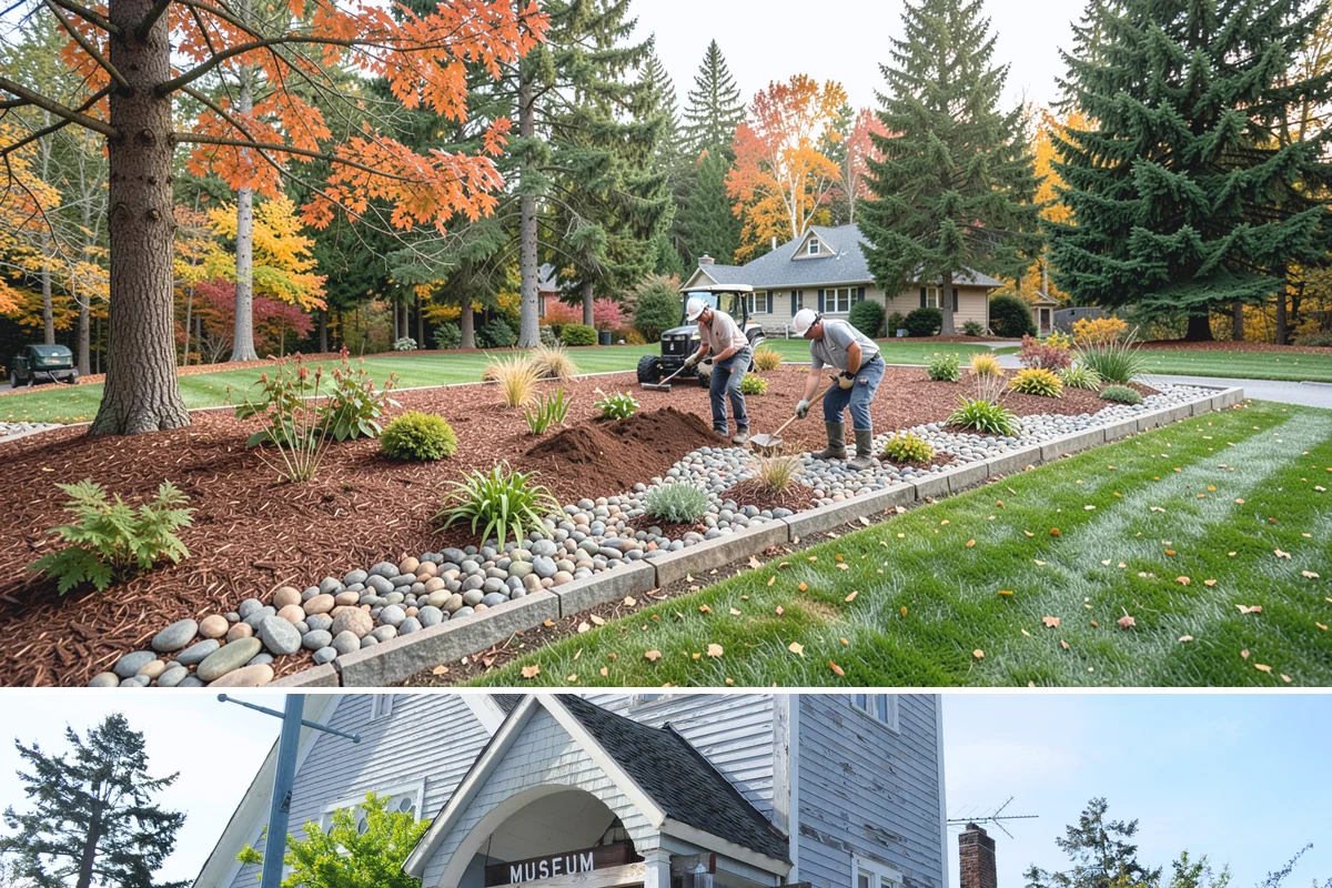 Interlocking Block Retaining Wall in Steilacoom, Pierce County, WA - Best installed in the drier spring through fall for easy compaction, though the block system builds well through much of the PNW...