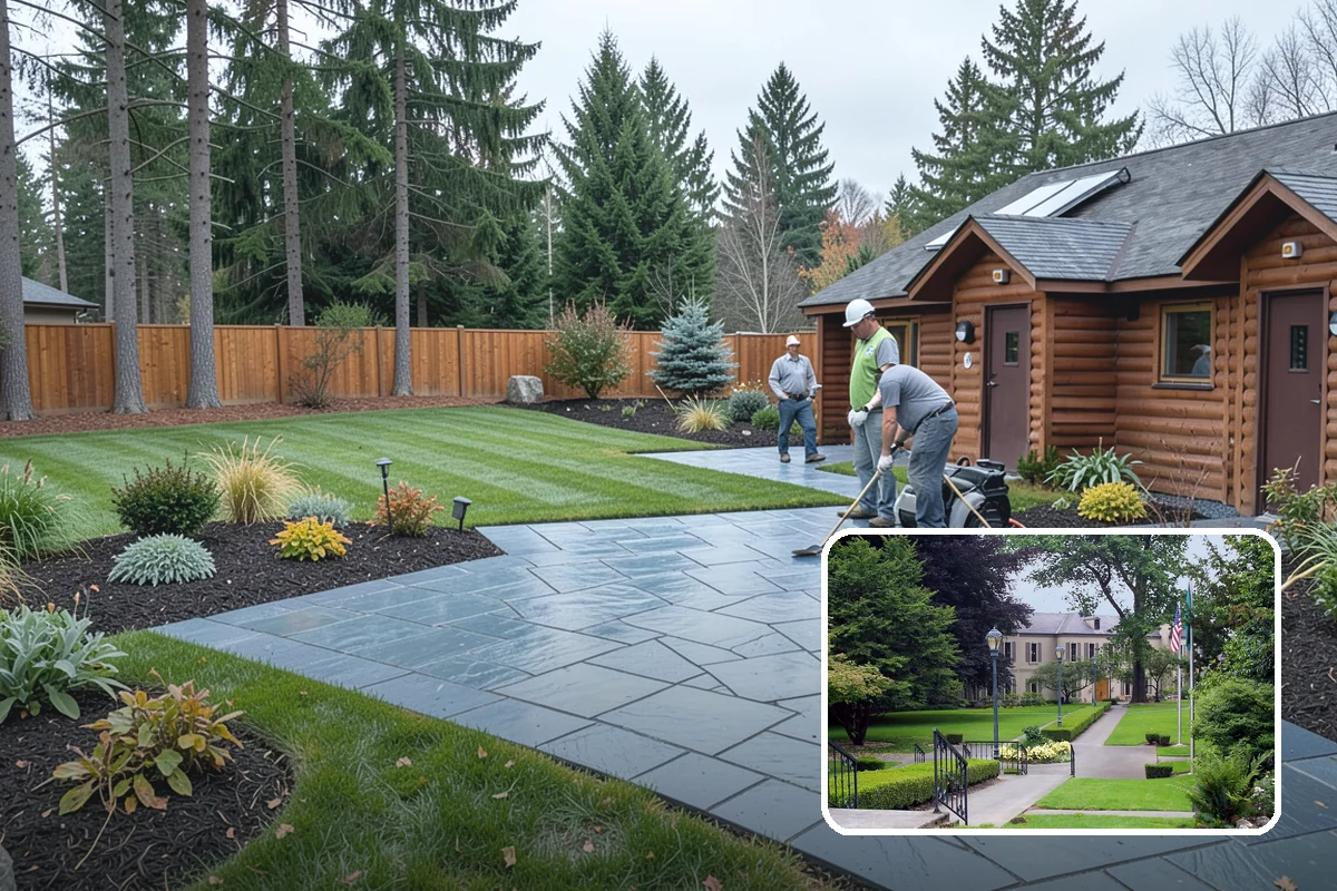 Interlocking Block Retaining Wall in Woodinville, King County, WA - Fast, self-aligning installation