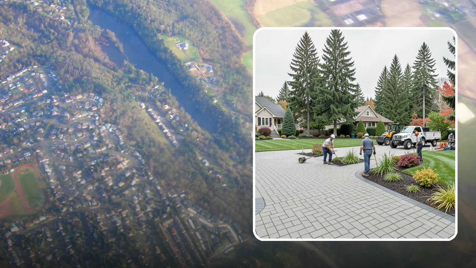 Interlocking Paver Installation in Algona, King County, WA - Shaped interlocking concrete pavers that lock together for flex-resistant driveways and patios built to handle Northwest...