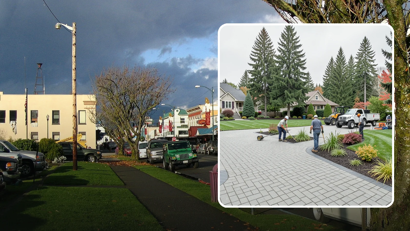 Interlocking Paver Installation in Arlington, Snohomish County, WA - Shaped interlocking concrete pavers that lock together for flex-resistant driveways and patios built to handle Northwest...