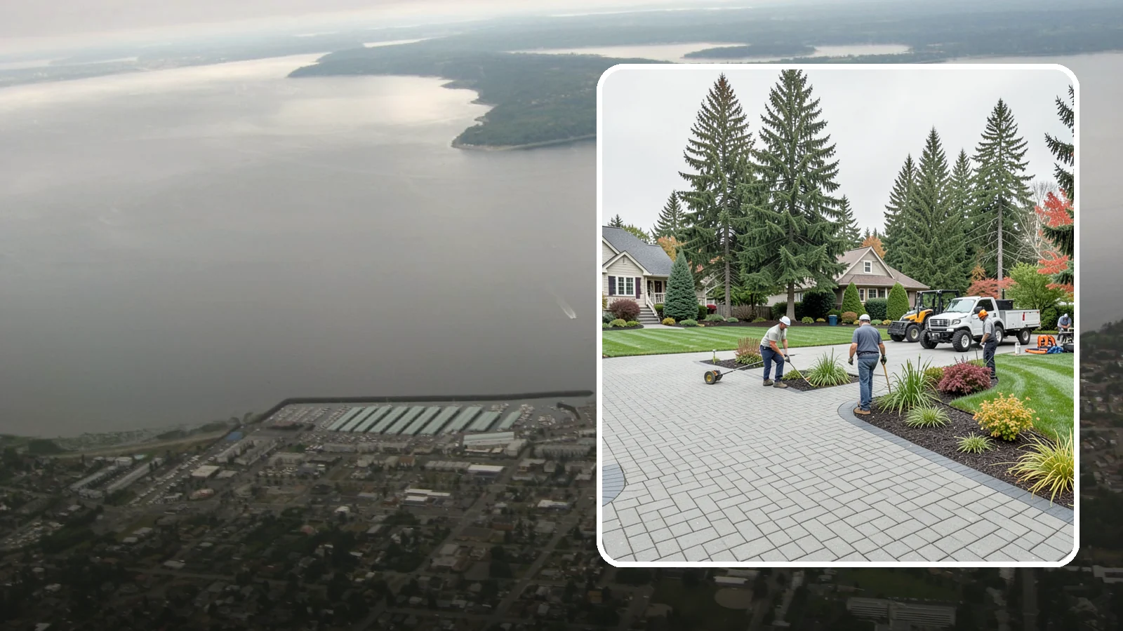 Interlocking Paver Installation in Des Moines, King County, WA - Shaped interlocking concrete pavers that lock together for flex-resistant driveways and patios built to handle Northwest...