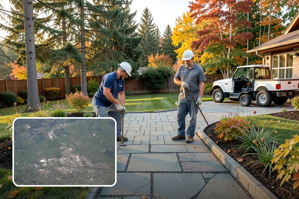 Interlocking Paver Installation in Enumclaw, King County, WA - Interlocking shapes distribute heavy loads evenly