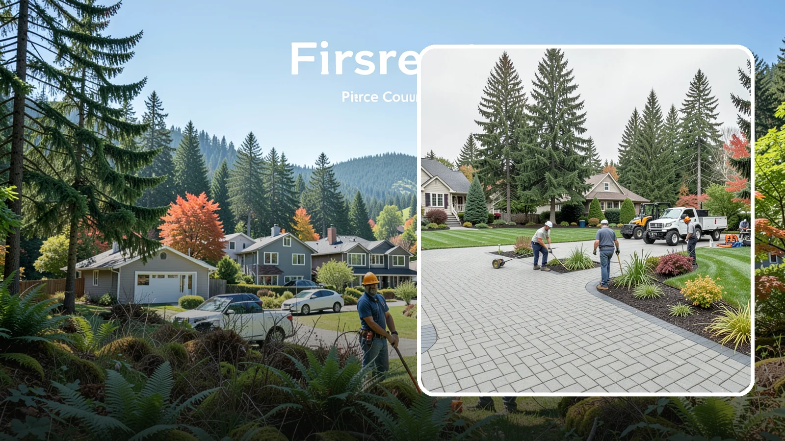 Interlocking Paver Installation in Fircrest, Pierce County, WA - Shaped interlocking concrete pavers that lock together for flex-resistant driveways and patios built to handle Northwest...