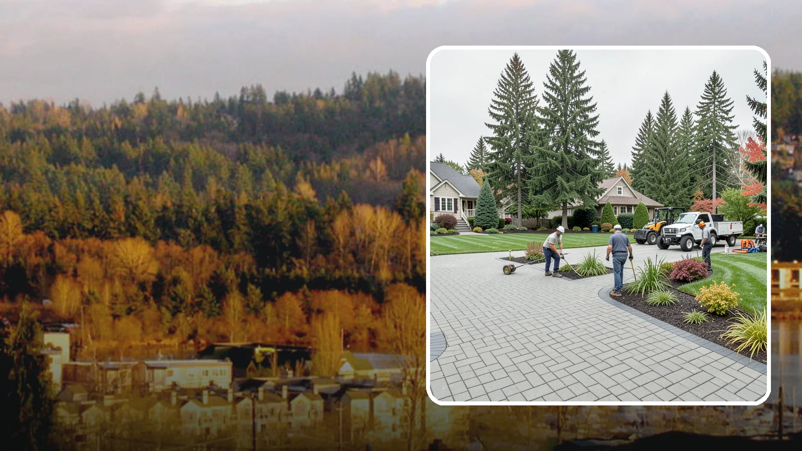 Interlocking Paver Installation in Kenmore, King County, WA - Shaped interlocking concrete pavers that lock together for flex-resistant driveways and patios built to handle Northwest...