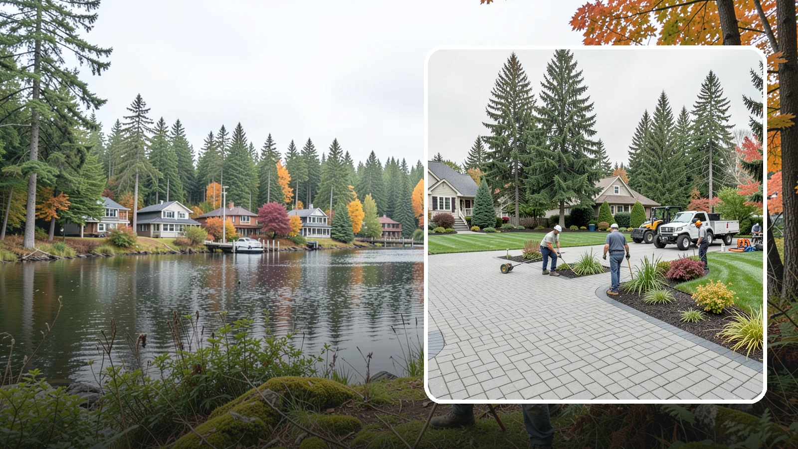 Interlocking Paver Installation in La Conner, Skagit County, WA - Shaped interlocking concrete pavers that lock together for flex-resistant driveways and patios built to handle Northwest...