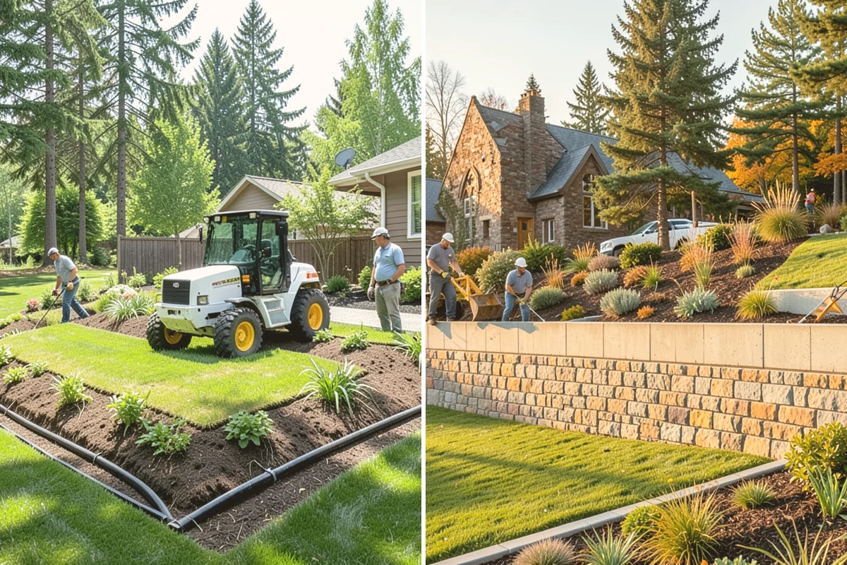 Interlocking Paver Installation in Lynnwood, Snohomish County, WA - Excavate and grade for load and drainage