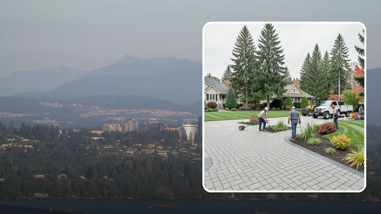 Interlocking Paver Installation in Medina, King County, WA - Shaped interlocking concrete pavers that lock together for flex-resistant driveways and patios built to handle Northwest...
