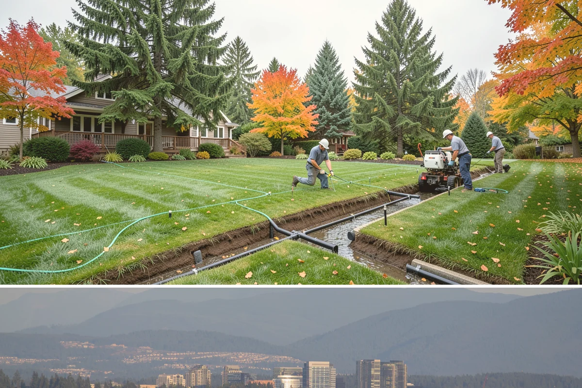Interlocking Paver Installation in Medina, King County, WA - Best installed spring through fall so the base compacts dry, giving a stable, interlocked surface before winter saturation.